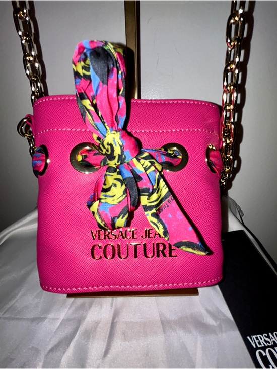 Versace Jeans Couture Handbags - Versace Jeans Couture Cross Body Bag with Knotted Scarf in Fuchsia NWT